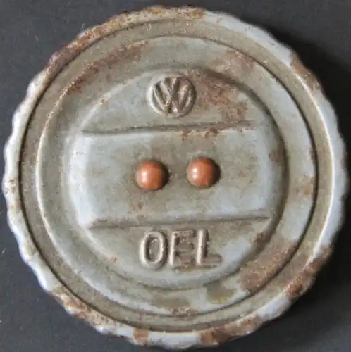 Volkswagen Käfer 1955 Verschlussdeckel Oel Metall mit Dichtung (5236)