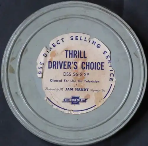 Chevrolet Filmrolle 1956 "Thrill Driver's choice" in original Filmdose (0134)