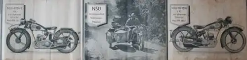 NSU Motorrad Modellprogramm 1930 Händler-Aushangplakat (5997)