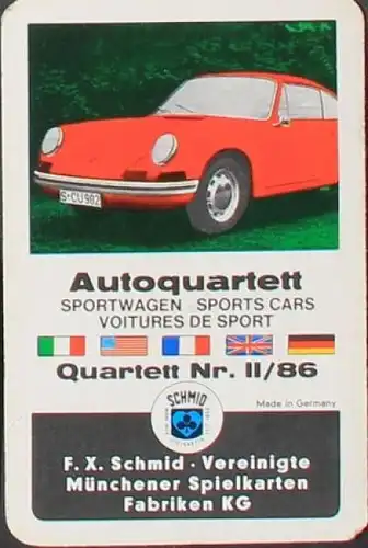 Schmid Spiele "Sportwagen" 1965 Kartenspiel (8611)