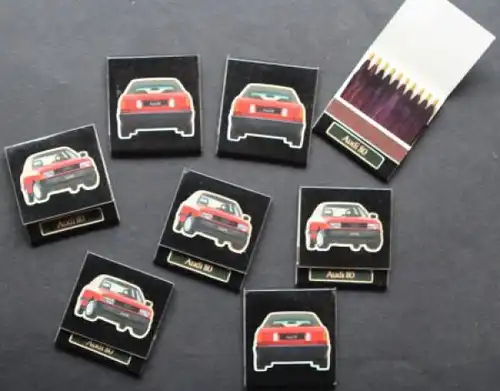 Audi 80 Werbestreichhölzer 1990 acht Sets (2777)