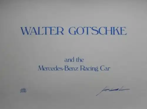 Gotschke "The Mercedes-Benz Racing Car" Mercedes-Benz Motorsport-Historie 1980 limitierte Bildmappe mit Gotschke Signatur (7950)