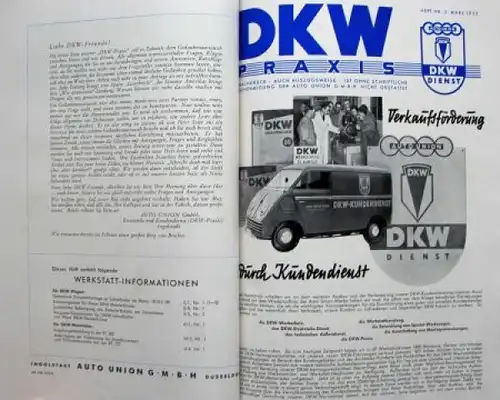 "DKW Praxis" DKW-Magazin 1952 kompletter Jahrgang im Originalordner (6824)