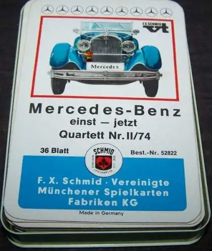 Schmid Spiele "Mercedes-Benz einst - jetzt" 1967 Kartenspiel (5138)