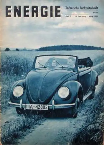 Volkswagen "Energie" Technisches Magazin 1939 mit VW-KdF Bericht (2078)