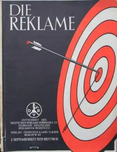 "Die Reklame" Werbezeitschrift Deutscher Reklameverband 1929 (1799)