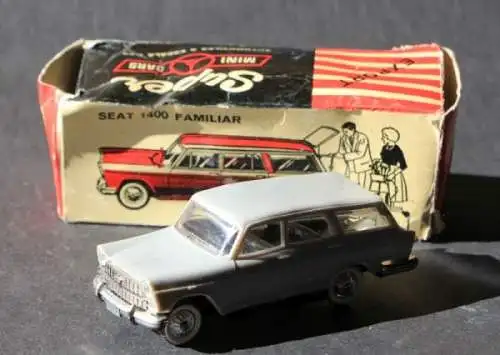 Super Minicars Seat 1400 Familiar 1963 Plastikmodell in Originalkarton (1473)