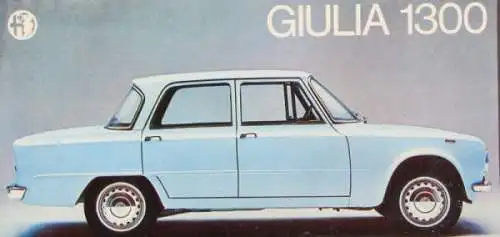 Alfa Romeo Giulia 1300 Modellprogramm 1962 Automobilprospekt (1507)