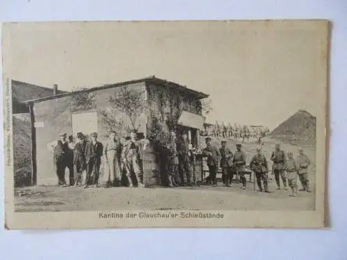 seltene Ak Glauchau Kantine der Glauchau`er Schießstände um 1910