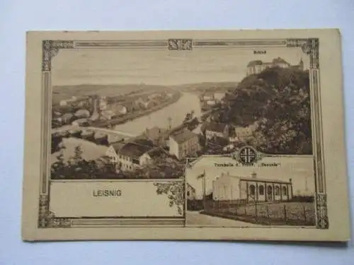 seltene AK Leisnig  1916