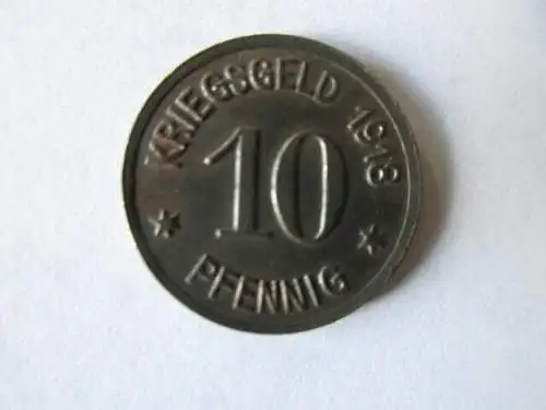 Stadt Lauban Schlesien Kriegsgeld 10 Pfennig 1918