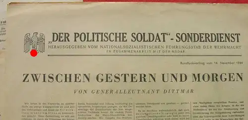 (2001487) 'Der Politische Soldat' Informationsdienst für den Einheitsführer. Folge 14 / Oktober 1944