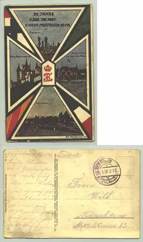 (0082141) Konstanz 1918. Ansichtskarte. "50 Jahre 6. Bad. Inf. Regt. Kaiser Friedrich III Nr. 114"