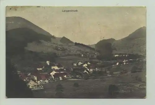 (1018495) Ansichtskarte aus der Schweiz. "Langenbruck". Beschrieben u. postalisch gelaufen mit Marke u. Stempel v. 1907