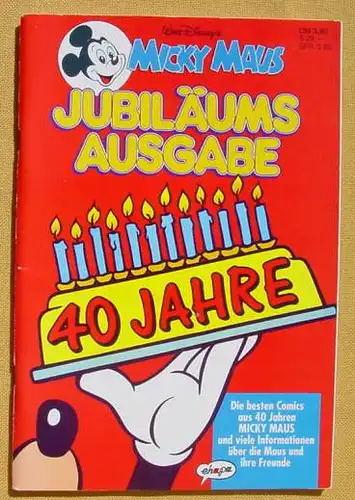 (1044301) Walt Disneys MICKY MAUS. Jubilaeumsausgabe 40 Jahre (1991) in TOP Zustand ! Ehapa-Verlag # Walt Disney