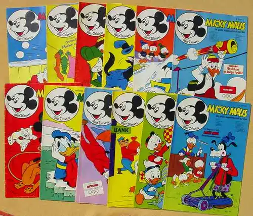 (1044303) 43 x Walt Disneys MICKY MAUS. 43 verschiedene Hefte von 1972. Guter Zustand. Ehapa-Verlag # Walt Disney