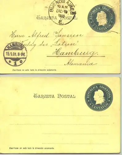 2 x Ganzsachen Argentinien 1900 (1017631)