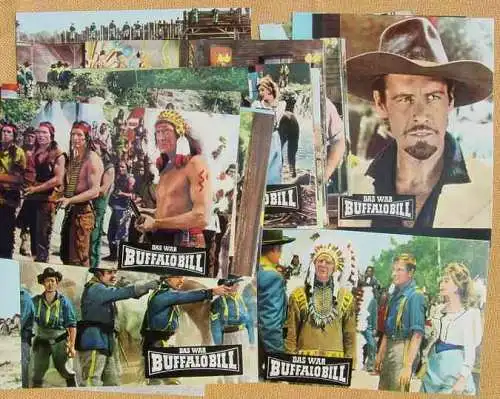 Neu ! Versandkosten ab Euro 3,00 / BRD.  (intern 1011677) Gloria-Film-Produktion : "Das war Buffalo Bill". 50 verschiedene Bildkarten in Postkartengröße. Einzel-Bilder-Serie nummeriert von Bild-Nr. 21 – 70. Herrliche, mehrfarbige Filmszenen mit...