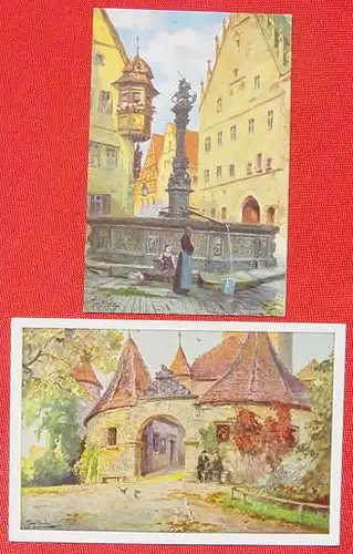 91541 AK 2 x Rothenburg / Kunst (1033137)