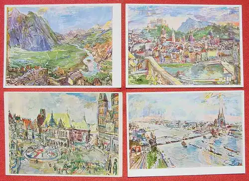 (1047767) Kunst-AK Oskar Kokoschka 4 x , siehe bitte Bilder