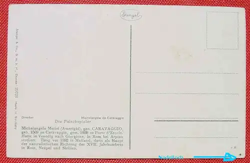 (1047731) Alte Stengel-Postkarte "Die Falschspieler" kl. Nadelstich, siehe bitte Bilder # Kartenspiel