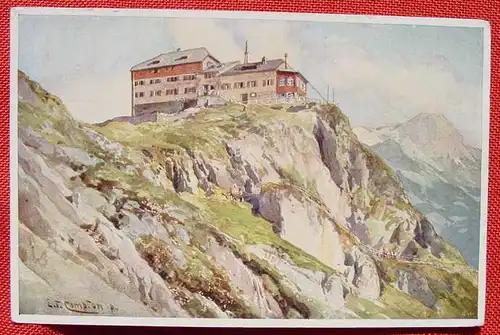 (1038691) Watzmannhaus. Kuenstler-AK. E. T. Compton