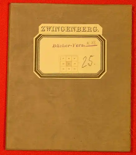 BADEN / Zwingenberg. Landkarte um 1881 (0080083)