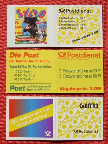 (1047008) 3 x Markenheftchen, BRD, ungebraucht, siehe bitte Bilder