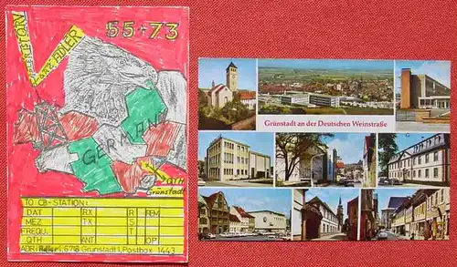 (1046670) AK Grünstadt, bitte siehe Bilder, CB-Funkkarte liegt gratis bei
