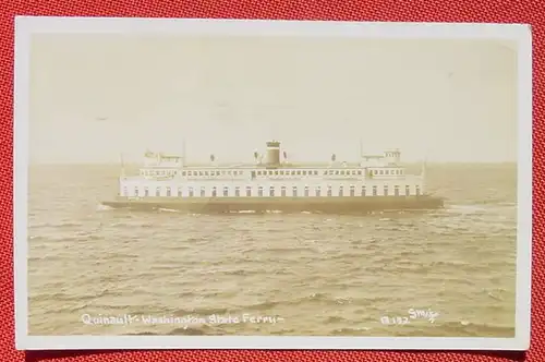 (1046780) Alte Foto-Postkarte Quinault Washington State Ferry 1954, siehe bitte Bilder