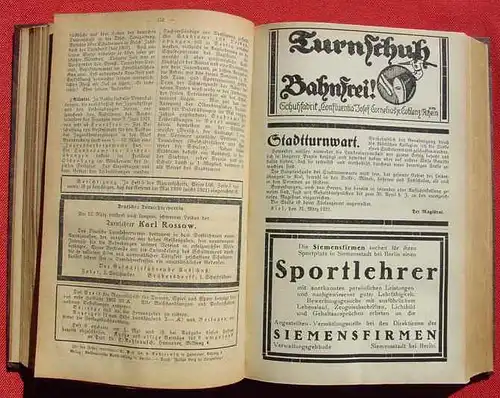 (1014936) "Monatsschrift fuer Turnen, Spiel und Sport". Jahrg 1922, 510 S., Weidmannsche Buchhandlung, Berlin