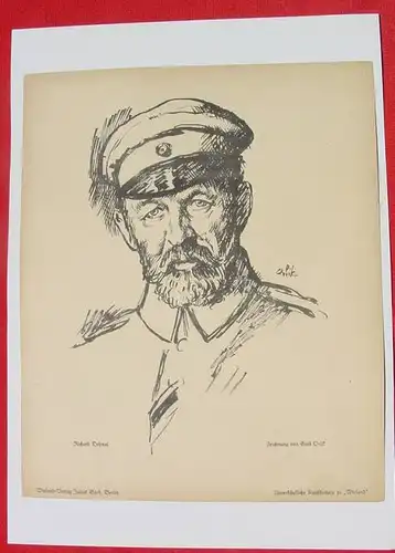 (1031120) Kunstblatt : 'Richard Dehmel'. Zeichnung von Emil Orlik, um 1915