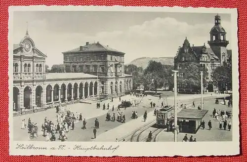 (1044978) Heilbronn a. N. . Hauptbahnhof. Druckvermerk B.Sch. Nr. 802