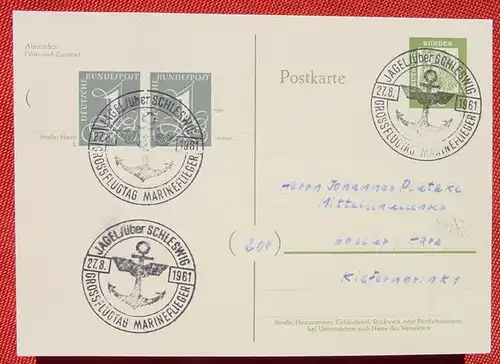 (1039063) Postkarte mit SST Marineflieger Schleswig 27. 8. 1961