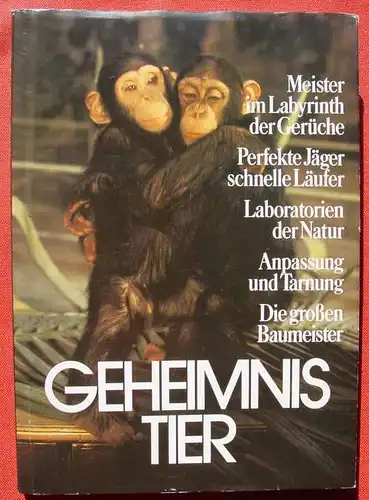 (0300020) "Geheimnis Tier" Bildband. Orbis-Buchreihe. 200 S.,  farbige Fotos. Hamburg 1978