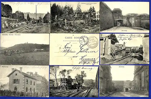 Weltkrieg Frankreich Westfront Montmedy 14 Eisenbahn Feldpost Karten 1916