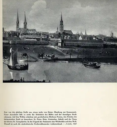 Alt Hamburg Stadt Ansichten Bilder und  Zeichnungen Kunst Grafik Buch 1936