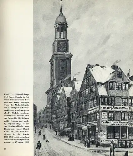 Alt Hamburg Stadt Ansichten Bilder und  Zeichnungen Kunst Grafik Buch 1936