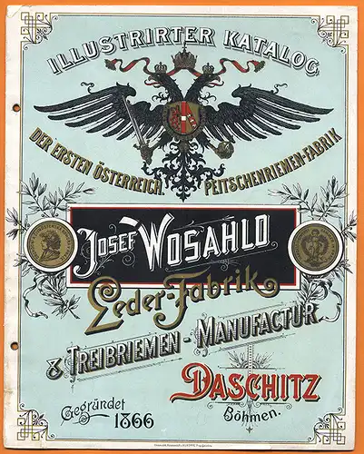 Böhmen Daschitz Peitschen Leder Riemen Fabrik Josef Vosahlo Katalog 1888