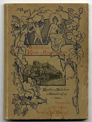 Rhein Künstler Dichter Kneipe Krone Assmanshausen Geschichte Gedenkbuch 1900