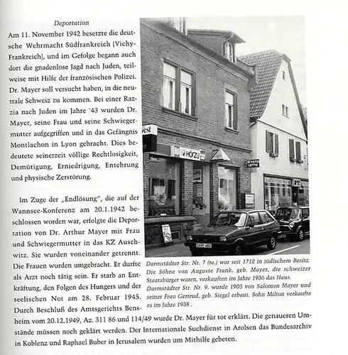 Hessen Bergstraße Seeheim Jugenheim Judaika Jüdische Gemeinde Geschichte 1992