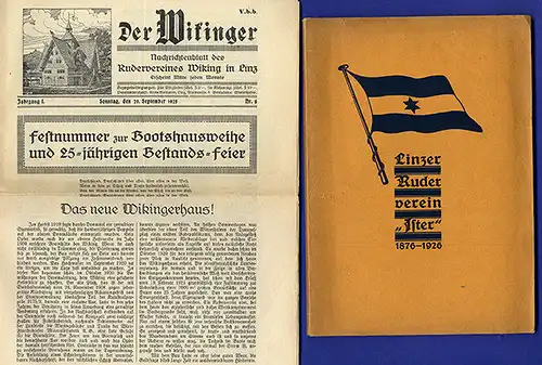 Österreich Linz Donau Rudern Wassersport 50 Jahre Ruder Verein Festschrift 1926