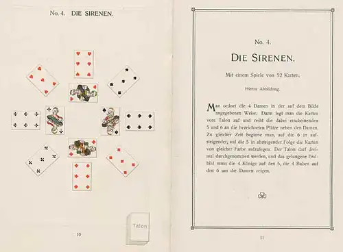 Esoterik Spielkarten Anleitung zum Kartenlegen Patiencen Buch 1910