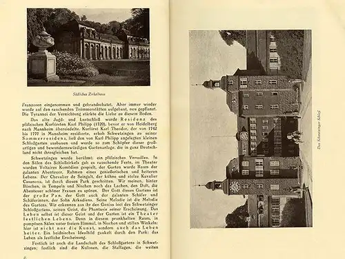 Baden Schloß und Park Stadt Schwetzingen Barock Architektur Baukunst Führer 1936