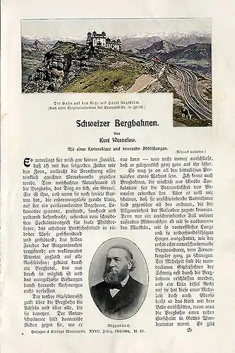 Schweiz Bergbahnen Strecken Betrieb und Technik Jungfrau Pilatus Mürrenbahn 1904