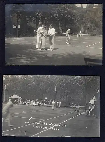 Rhein Westfalen Tennis Club Viersen 11 Foto Postkarten Turnier Wettkampf 1913