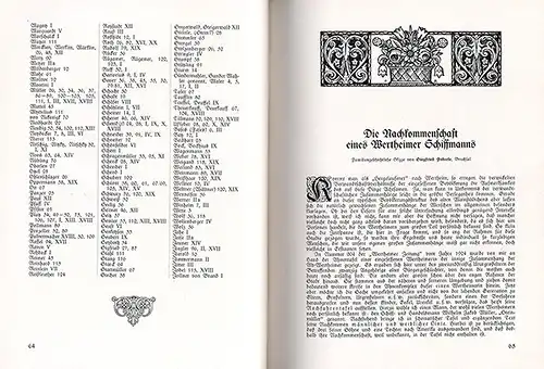 Baden Main Wertheim Familien Geschichte Genealogie Heimat Jahrbuch 1925