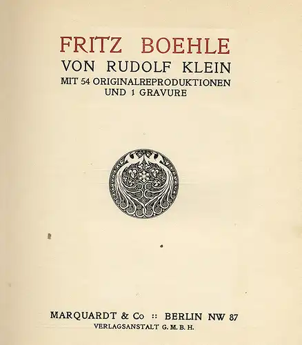 Hessen Kunst Grafik Frankfurt Main Fritz Boehle Bauern Ritter Bildband 1910