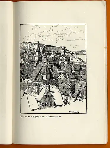 Württemberg Alt Tübingen gezeichnet von Otto Ubbelohde Kunst Grafik Buch 1924