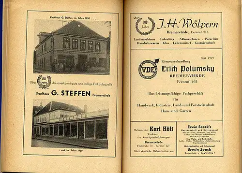 Bremen 100 Jahre Bremervörde Stadt Geschichte Chronik Festschrift 1952